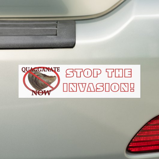 Stop de invasie bumpersticker (Op auto)
