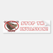 Stop de invasie bumpersticker (Voorkant)