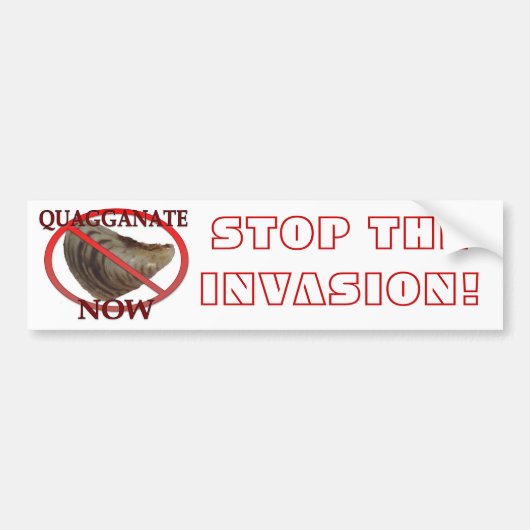 Stop de invasie bumpersticker (Voorkant)