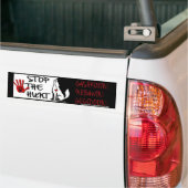 STOP DE JACHT - MINNESOTA - GASHKOZIN! (Word wakke Bumpersticker (Op Truck)