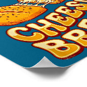 Stop de kaasbrood shirt grappige fijnproever pizza poster (Hoek)