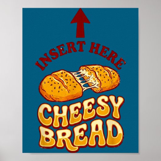 Stop de kaasbrood shirt grappige fijnproever pizza poster (Voorkant)
