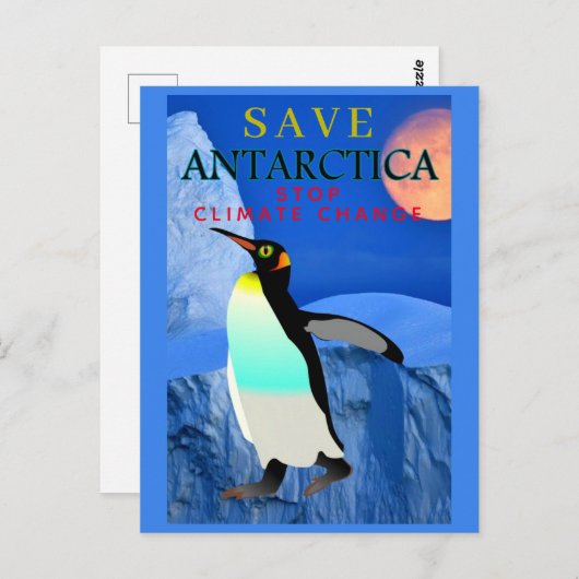 Stop de klimaatverandering, keizer van de opwarmin briefkaart (Voorkant / Achterkant)