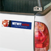 Stop de krankzinnigheid bumpersticker (Op Truck)