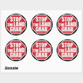 Stop de landroof ronde sticker (Vel)