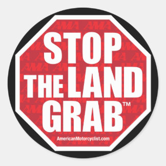 Stop de landroof ronde sticker