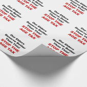 Stop de Leeftijdsbelasting Cadeaupapier (Hoek)