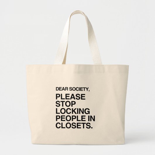 STOP DE MENSEN IN KLEMMEN TE LOKKEREN GROTE TOTE BAG (Voorkant)
