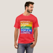 STOP DE MENSEN IN KLEMMEN TE LOKKEREN T-SHIRT (Voorkant volledig)