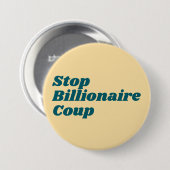 Stop de miljardair coup ronde button 7,6 cm (Voorkant /achterkant)