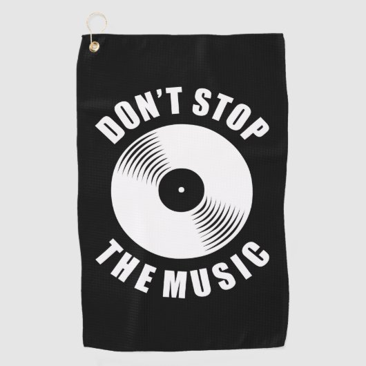 Stop de muziek niet golfhanddoek (Voorkant)