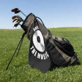 Stop de muziek niet golfhanddoek (Groen)