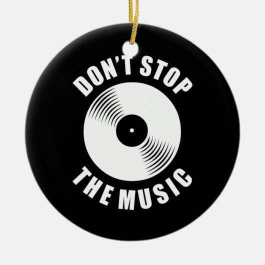 Stop de muziek niet keramisch ornament (Voorkant)