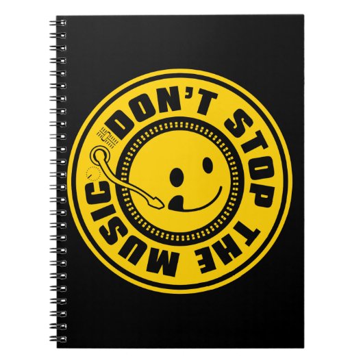 STOP DE MUZIEK NIET. NOTITIEBOEK (Voorkant)