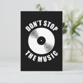 Stop de muziek niet RSVP kaartje (Staand voorkant)