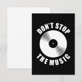 Stop de muziek niet RSVP kaartje (Voorkant / Achterkant)
