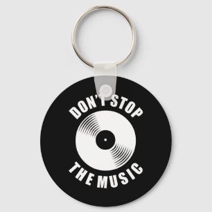 Stop de muziek niet sleutelhanger