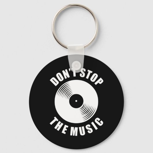 Stop de muziek niet sleutelhanger (Voorkant)