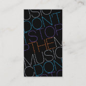 STOP DE MUZIEKDJ Musician Band NIET Visitekaartje (Voorkant)