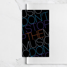 STOP DE MUZIEKDJ Musician Band NIET Visitekaartje