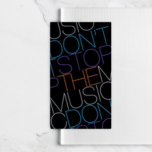 STOP DE MUZIEKDJ Musician Band NIET Visitekaartje