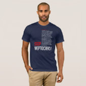 Stop de neef-tocratie t-shirt (Voorkant volledig)