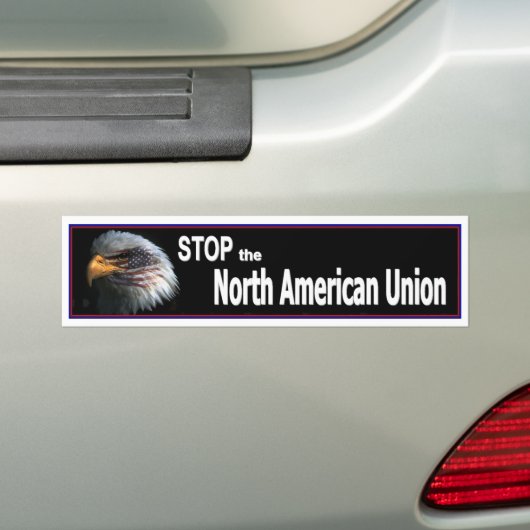 Stop de Noord-Amerikaanse Unie Bumpersticker (Op auto)