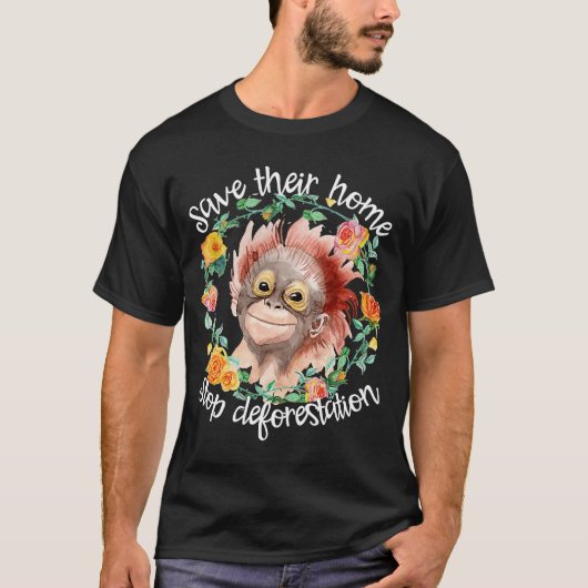 Stop de ontbossing om de planeet te redden t-shirt (Voorkant)
