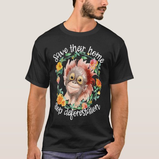 Stop de ontbossing om de planeet te redden t-shirt (Voorkant)