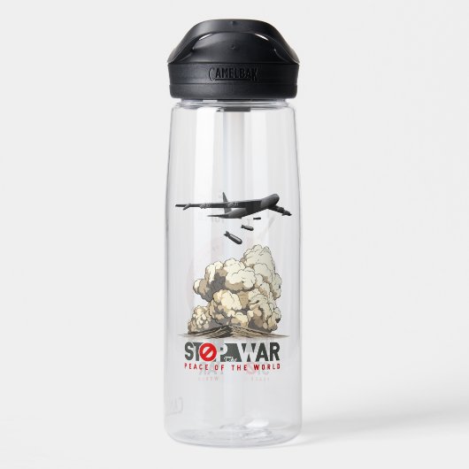 Stop De Oorlog | 740ml Waterfles (Achterkant)