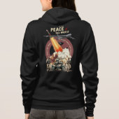 Stop De Oorlog (Donkere modus) | Dames ritssluitin Hoodie (Achterkant)