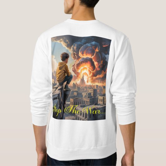 Stop de oorlog - Emotionele anti-oorlog protestkun Trui (Achterkant)