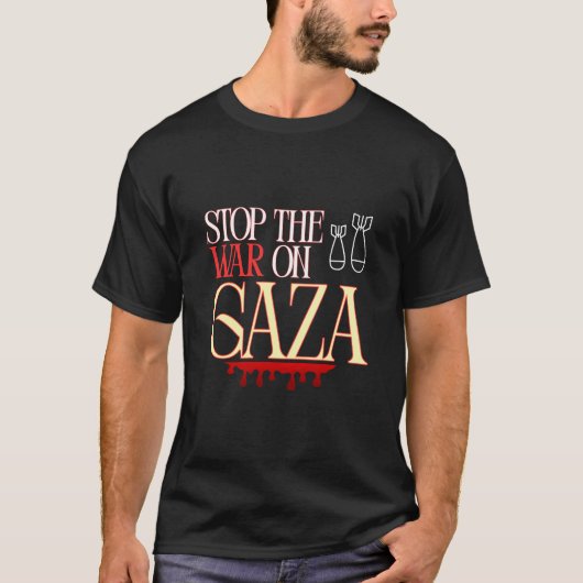 Stop de oorlog in Gaza – Sta voor Vrede T-shirt (Voorkant)