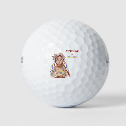 stop de oorlog in Oekraïne Golfballen (Voorkant)