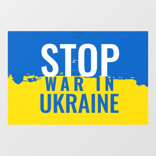 Stop de oorlog in Oekraïne Raamsticker (Vel)