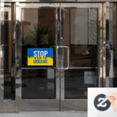 Stop de oorlog in Oekraïne Raamsticker (Kantoordeur)