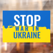 Stop de oorlog in Oekraïne Raamsticker (Vel 2)