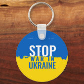 Stop de oorlog in Oekraïne. Steun Oekraïne. Sleutelhanger (Voorkant)