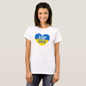 Stop de oorlog in Oekraine T-shirt (Voorkant volledig)