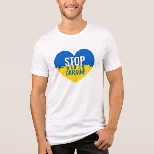 Stop de oorlog in Oekraïne.  Tri-Blend Shirt (Voorkant)
