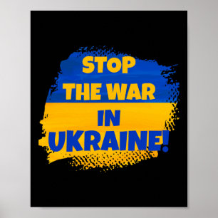 Stop de oorlog in Oekraïne - Vrede in de wereld -  Poster