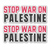 STOP DE OORLOG IN PALESTINA STICKER (Voorkant)