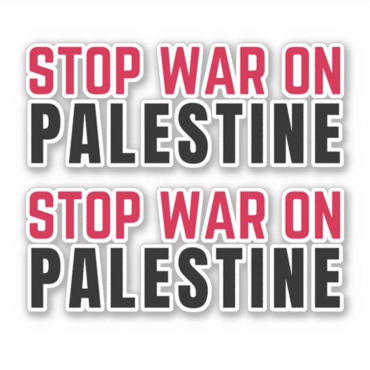 STOP DE OORLOG IN PALESTINA STICKER (Voorkant)