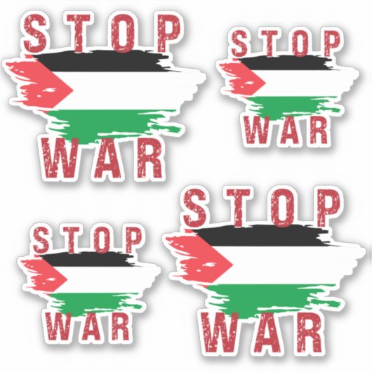 STOP DE OORLOG IN PALESTINA STICKER (Voorkant)