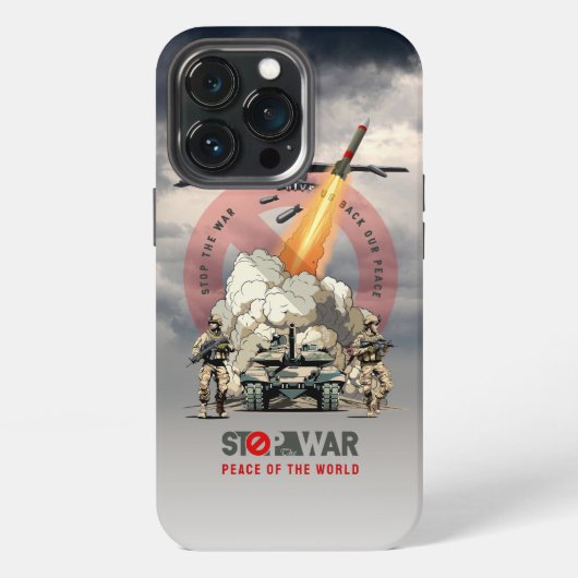 Stop De Oorlog | iPhone Hoesje (Achterkant)