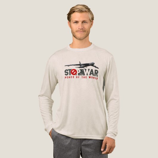 Stop De Oorlog (LT. mode) | Heren T-shirt Met Lang (Voorkant)