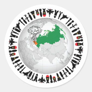 Stop de oorlog. Maak een vreedzame wereld voor mij Ronde Sticker