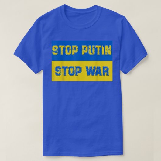Stop de oorlog met Poetin T-shirt (Design voorkant)