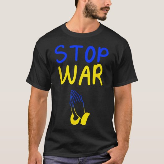 Stop de oorlog Oekraïne Help T-shirt (Voorkant)