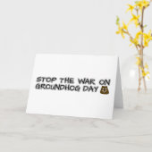 Stop de oorlog op de grondhog dag kaart (Gele Bloem)